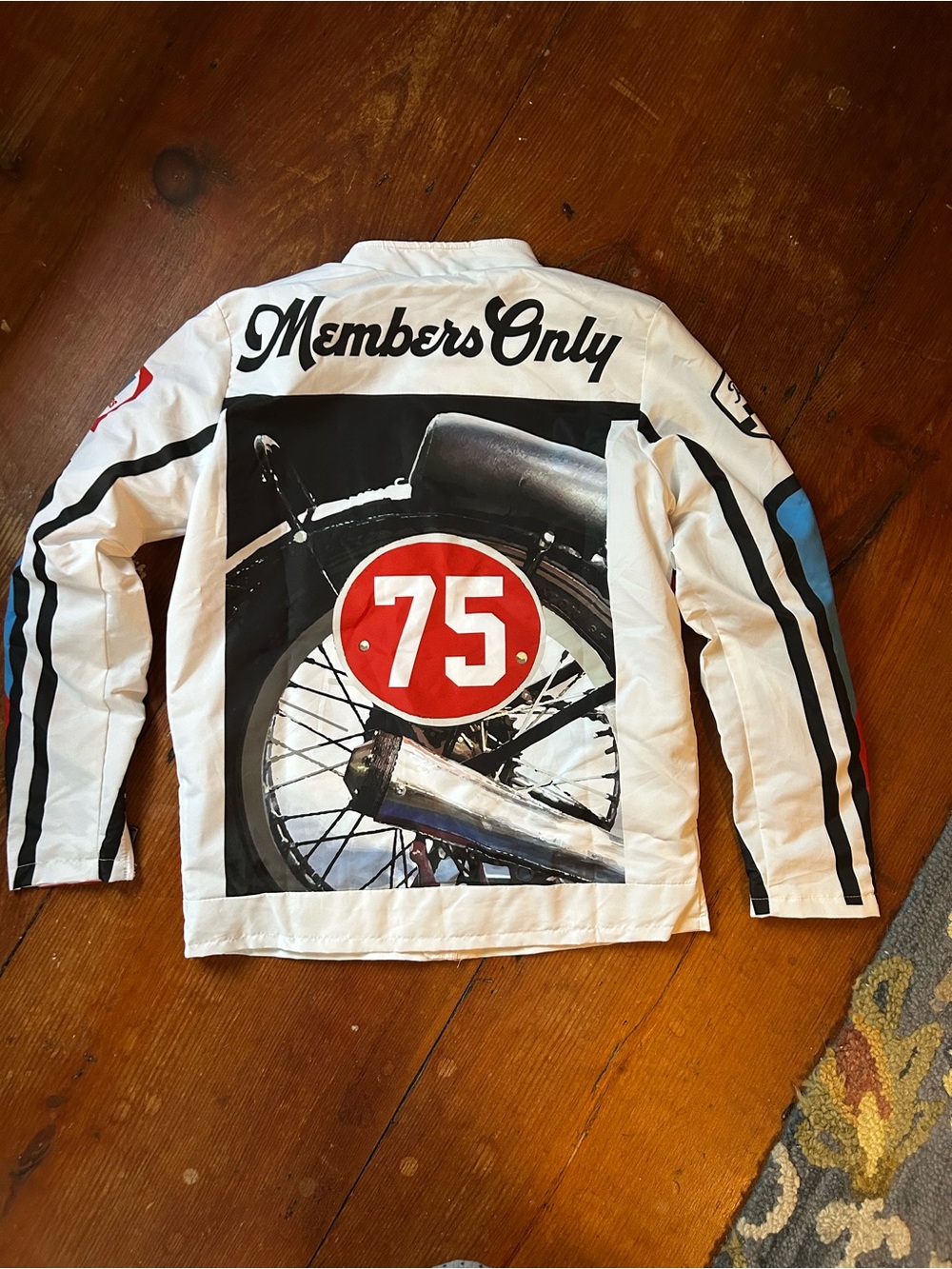 Members Only Racing Jacket - White, Red & Blue - Picture 2 of 6